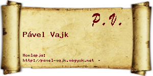 Pável Vajk névjegykártya